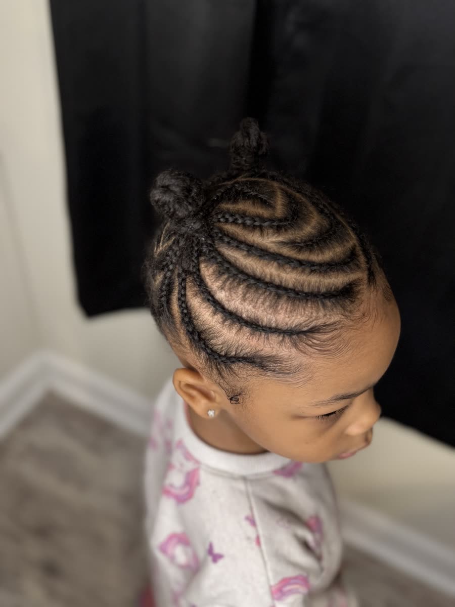 Two-strand twists hanging at shoulder length